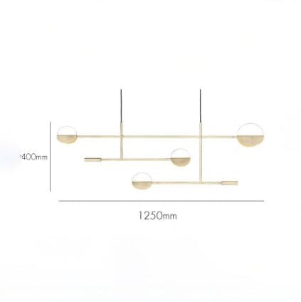 Gold Minimalist Circular Design Chandelier Norenza