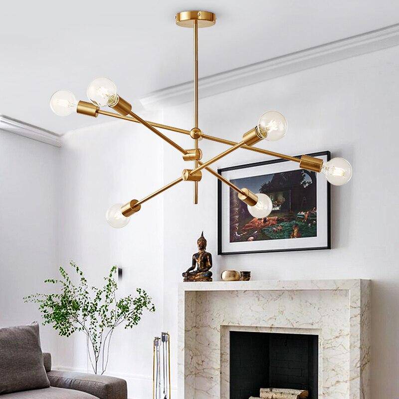 Gold Tube LED Pendant Light - Modern Loft Design Norenza