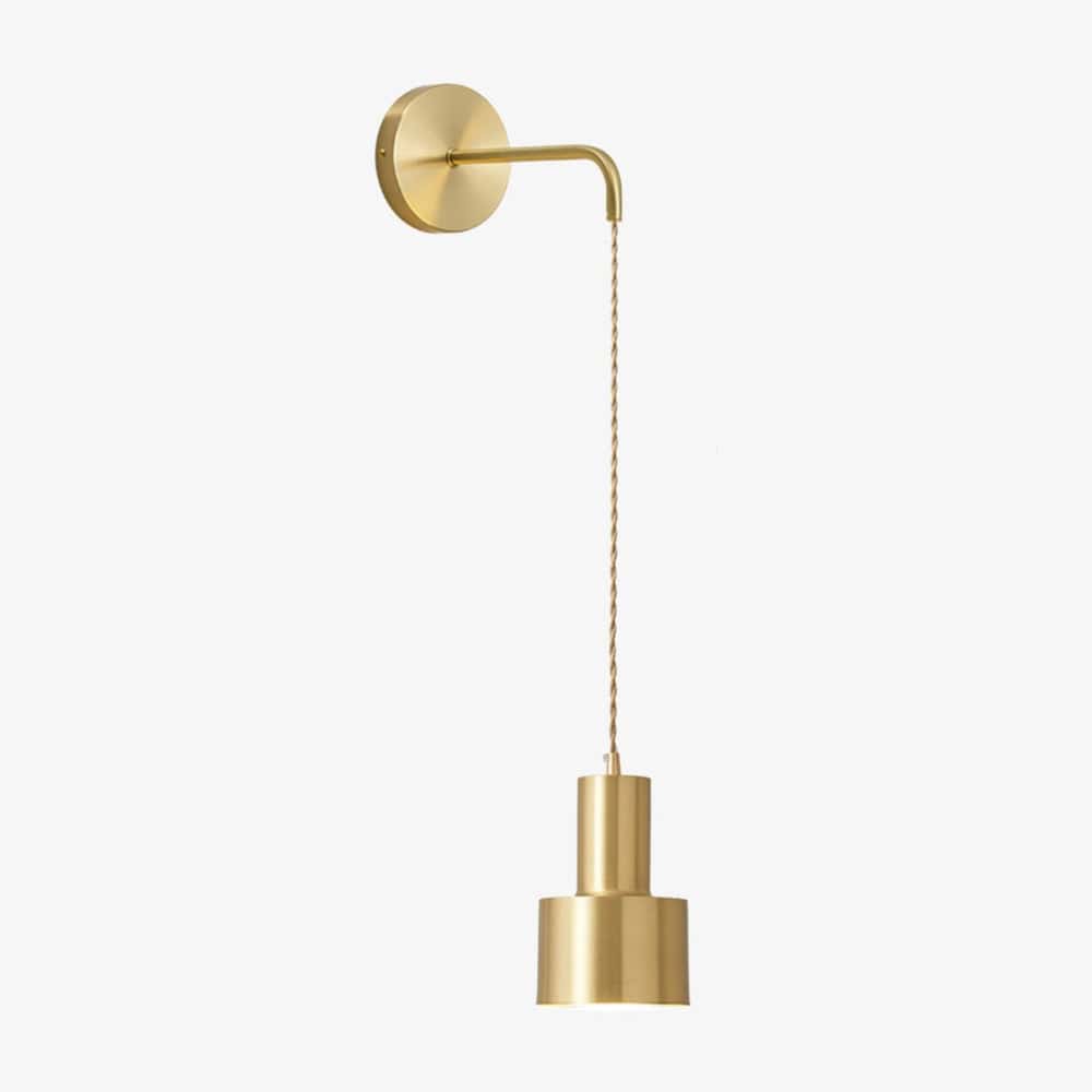 Gold Wall Sconce with Hanging Light Fixture Norenza