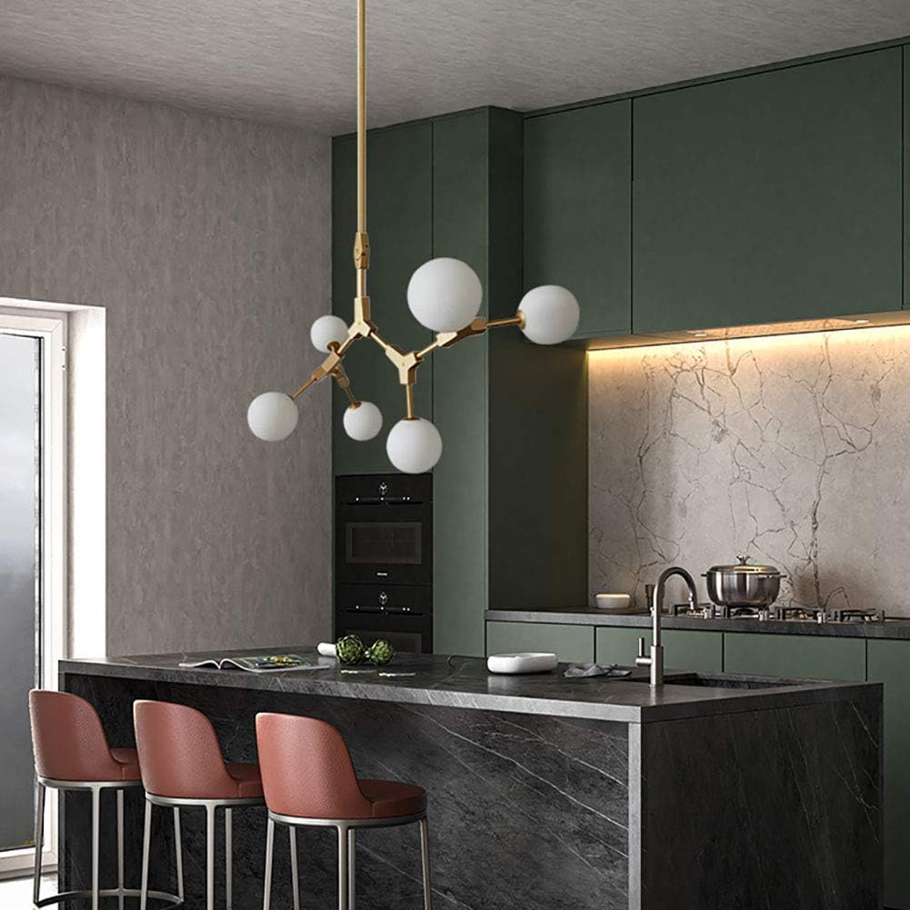 Golden Metal LED Pendant Light with Glass Balls for Loft Norenza