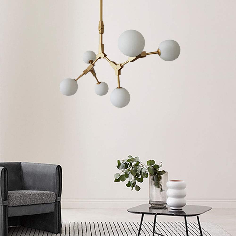 Golden Metal LED Pendant Light with Glass Balls for Loft Norenza