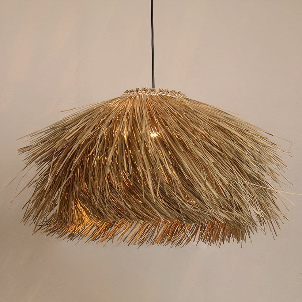 Handmade Woven Rattan Japanese Wabi Sabi LED Chandelier Pendant Light for Home, Restaurant & Bar Norenza