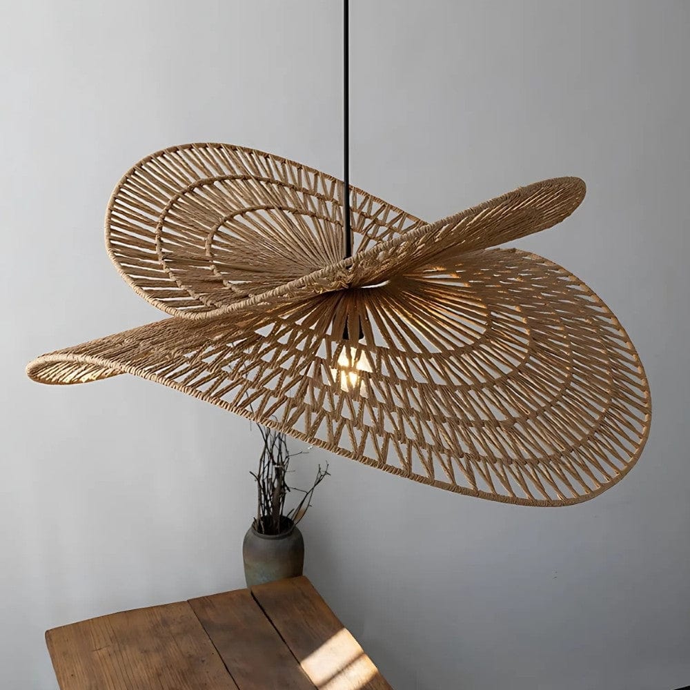 Handmade Woven Rattan Wabi-Sabi Pendant Lights for Home, Restaurant, and Creative Spaces Norenza