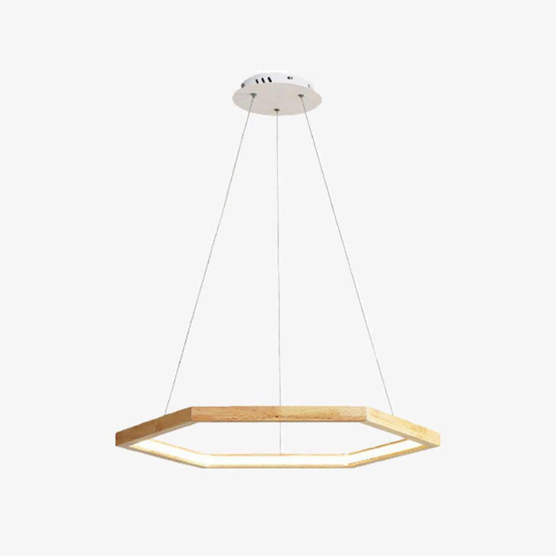 Hexagonal Wood LED Pendant Light Norenza