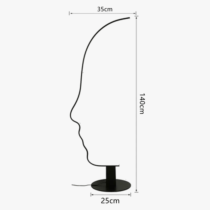 Human Face Nordic LED Floor Lamp Norenza