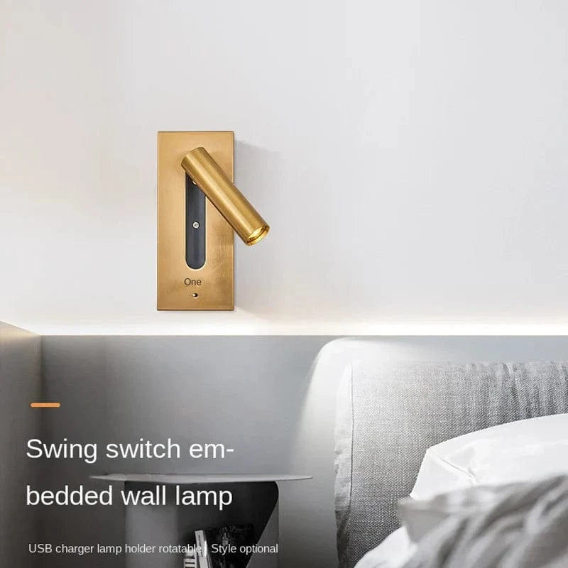 Indoor Wall Sconce 110-240V 3W with USB Charging Norenza