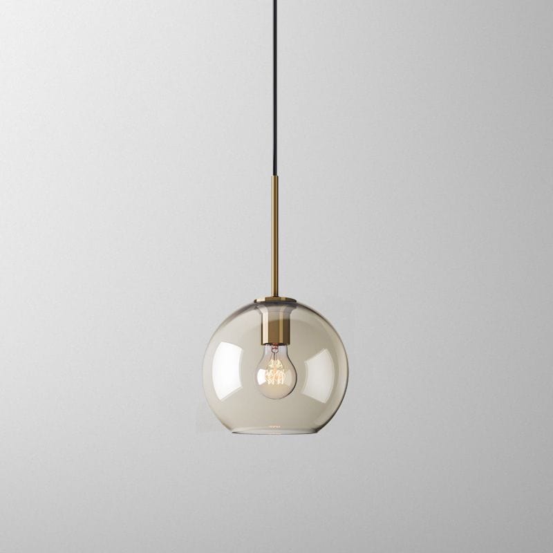 Industrial Amber Glass LED Pendant Light A Norenza