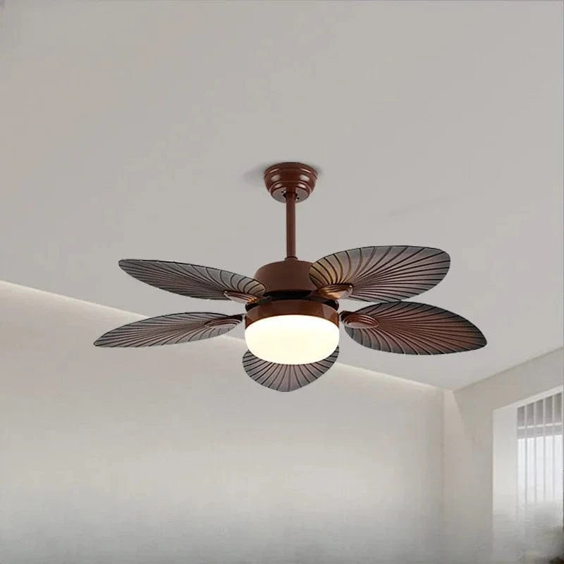 Industrial Ceiling Fan with Vintage Japanese Lamp Norenza
