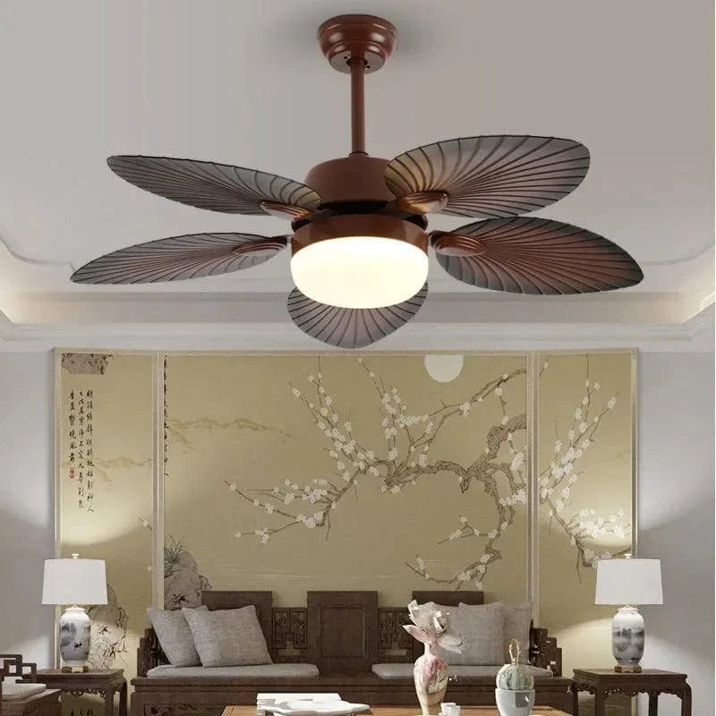 Industrial Ceiling Fan with Vintage Japanese Lamp Norenza