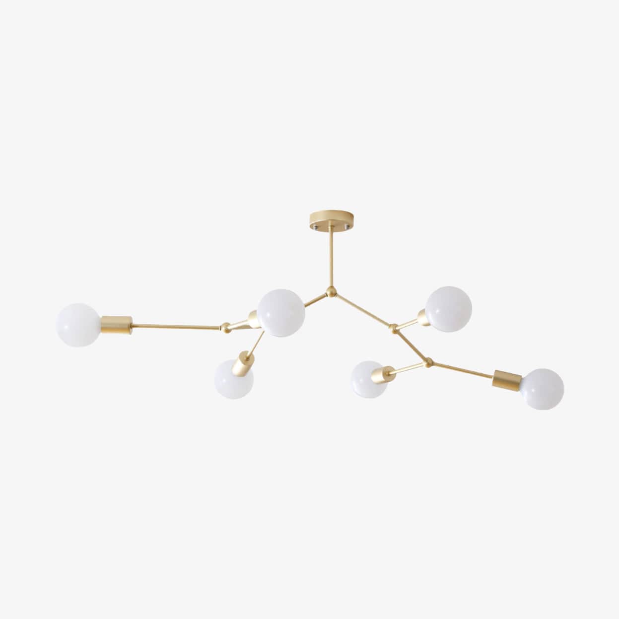 Industrial LED Chandelier with Multiple Metal Branches Rally Norenza