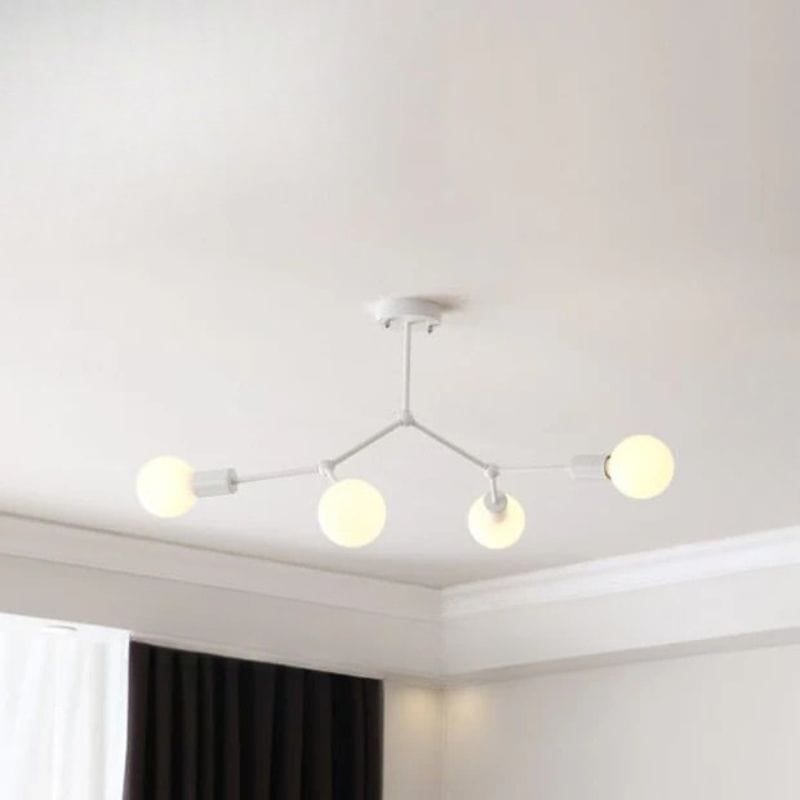 Industrial LED Chandelier with Multiple Metal Branches White / 4 lights Norenza