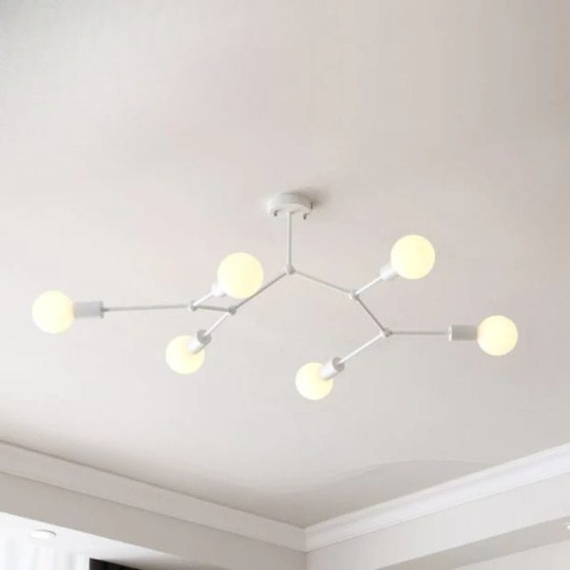Industrial LED Chandelier with Multiple Metal Branches White / 6 lights Norenza