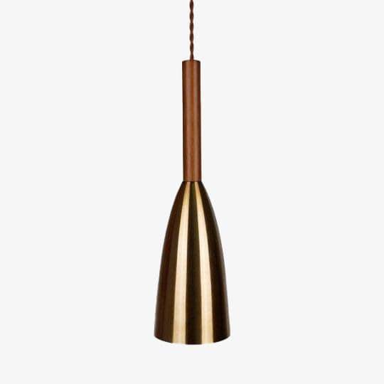 Industrial Metal LED Pendant Light with Shade Gold Norenza