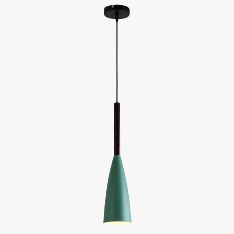 Industrial Metal LED Pendant Light with Shade Green Norenza