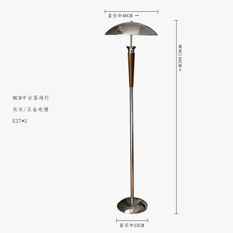 Industrial Style Wood and Iron Desk Lamp Floor lamp Norenza