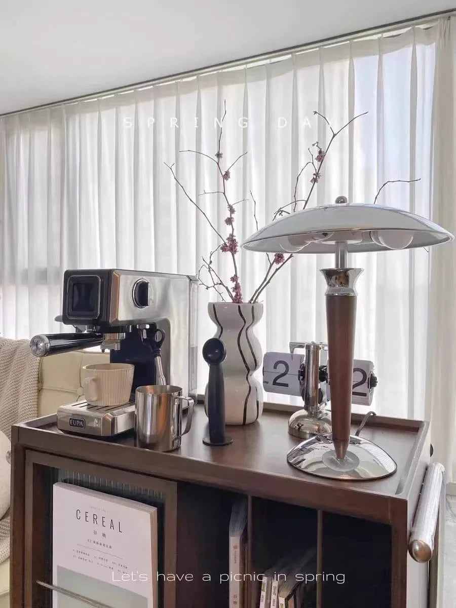 Industrial Style Wood and Iron Desk Lamp Norenza