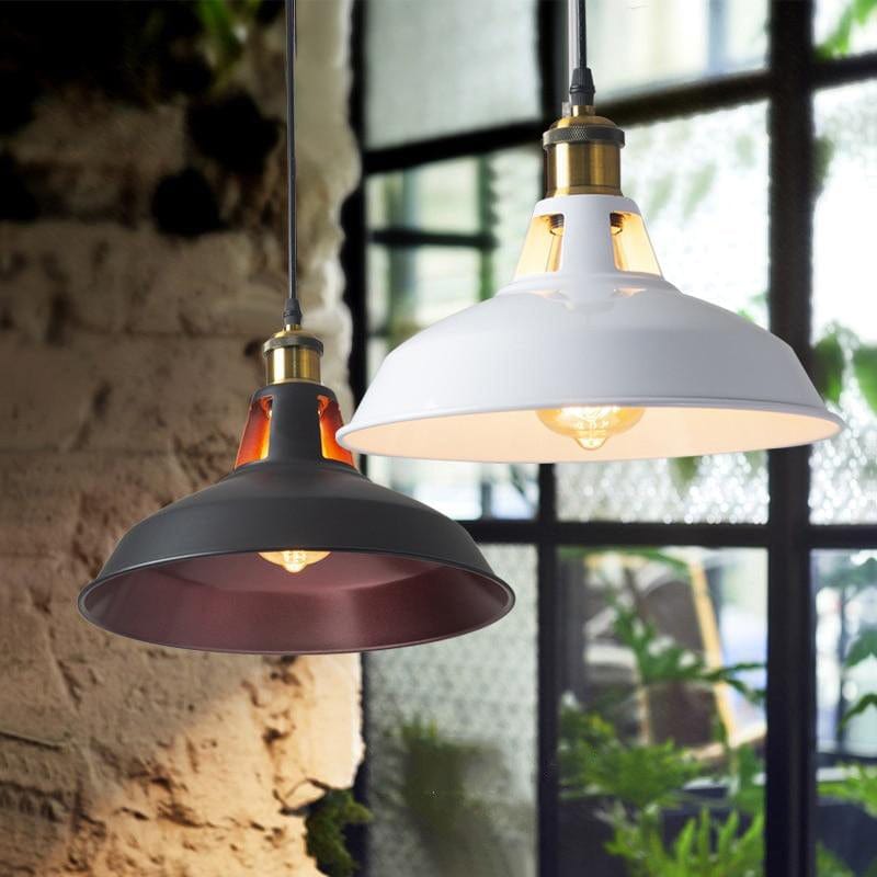 Inna Industrial Pendant Light with Metal Neck Red Norenza