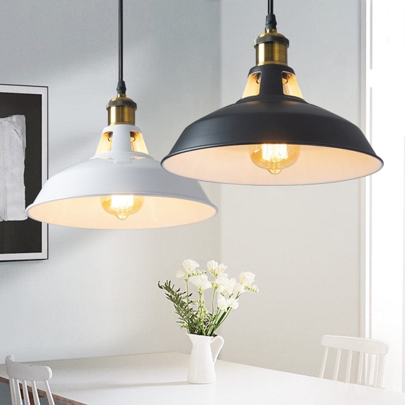Inna Industrial Pendant Light with Metal Neck White Norenza