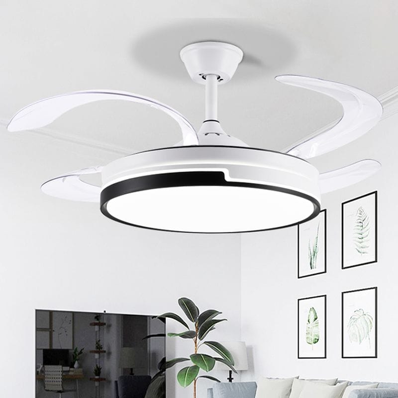 Invisible Ceiling Fan with Light Chandelier for Home Norenza