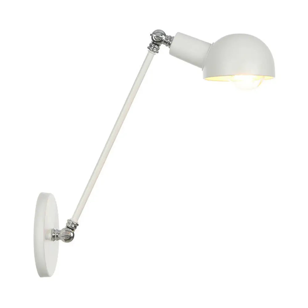 Rustic Metal Wall Sconce with Adjustable Arm