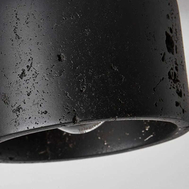 Italian Black Travertine Spot Ceiling Light Norenza