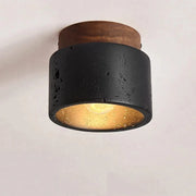 Italian Black Travertine Spot Ceiling Light Norenza