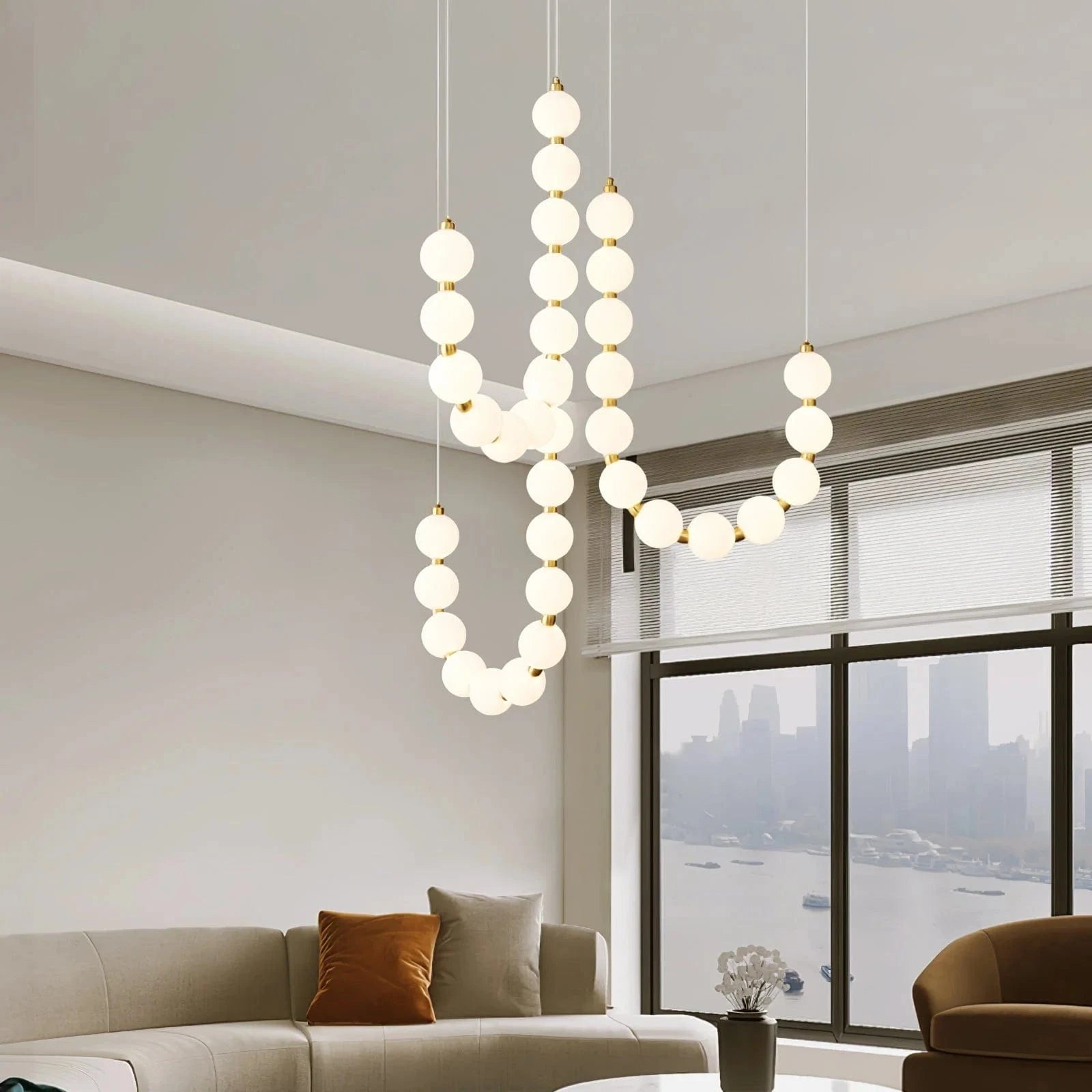 Italian Designer CC 10 LED Glass Ball Pendant Light Norenza