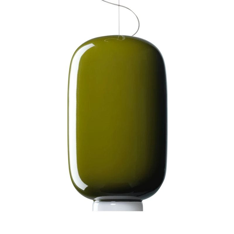 Italian Glass Pendant Light for Bars and Restaurants Green Norenza