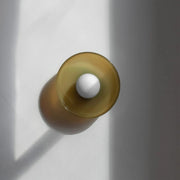 Italian Glass Wall Sconce in White, Green, and Orange Norenza