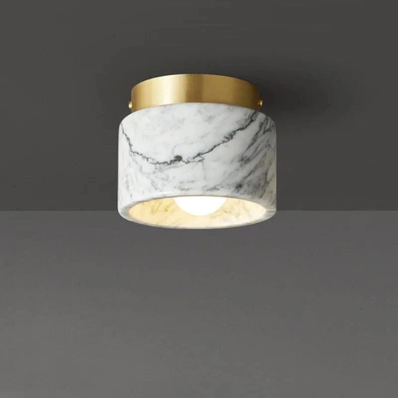 Italian Marble Ceiling Light - Decorative Fixture for Any Space White Norenza