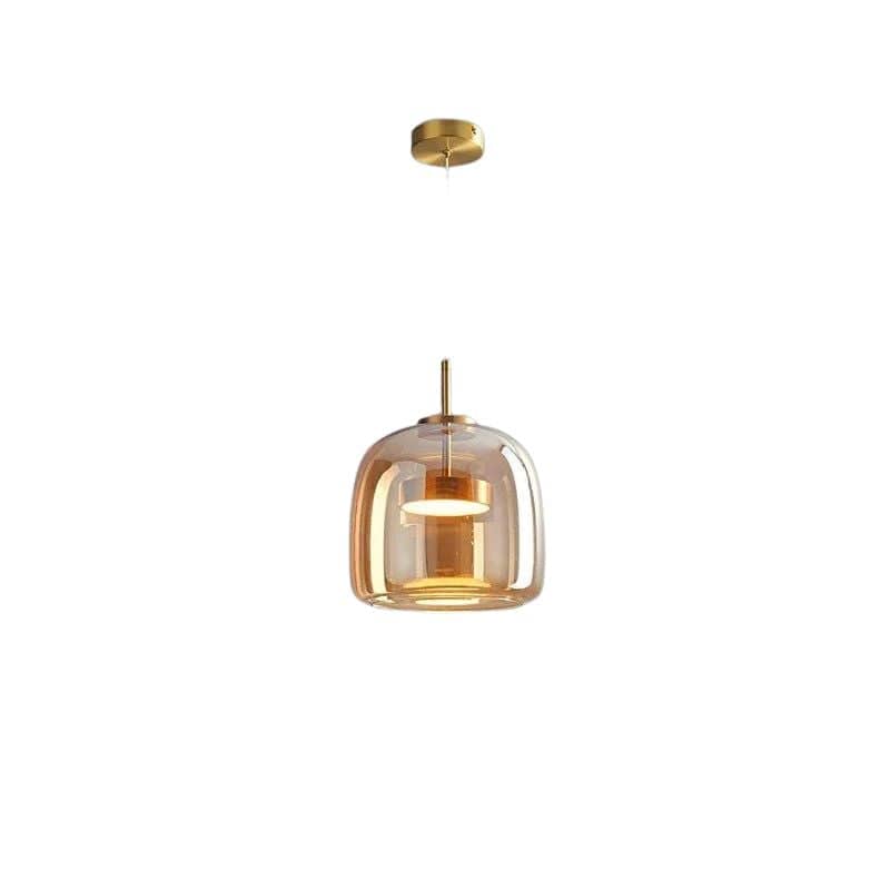 Italian Minimalist Glass Pendant Light for Modern Lighting Bronze / A Norenza