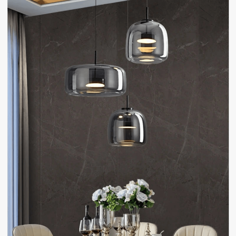 Italian Minimalist Glass Pendant Light for Modern Lighting Norenza