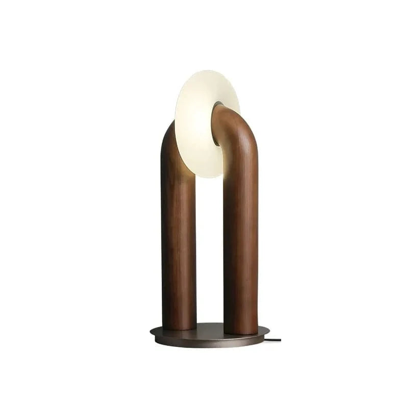 Japanese Retro Wooden Touch Lamp - Artistic & Adjustable Design Walnut Norenza