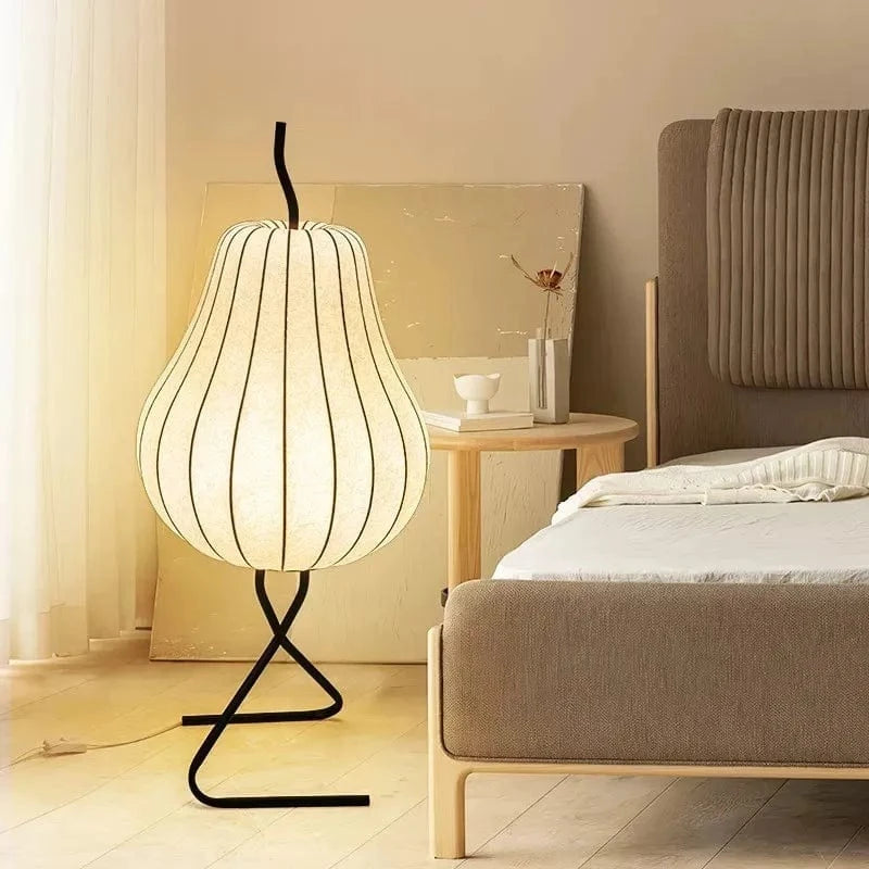 Japanese Silk Wabi Sabi Floor Lamp for Creative Home Decor Norenza