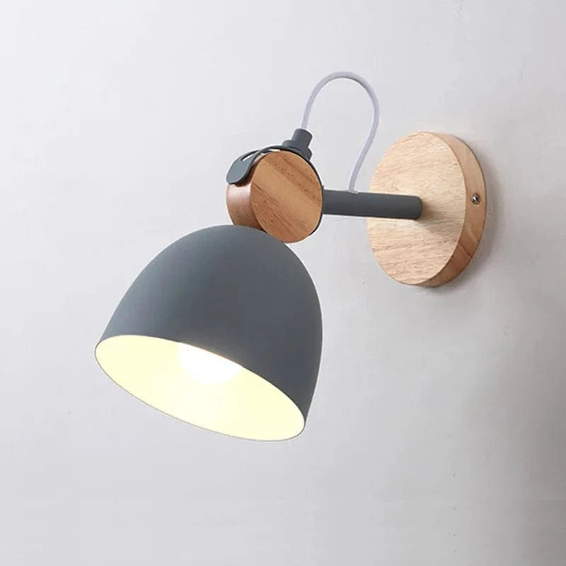 Japanese Style Nightstand Lamp - Nordic Indoor Wall Lighting Gray Norenza