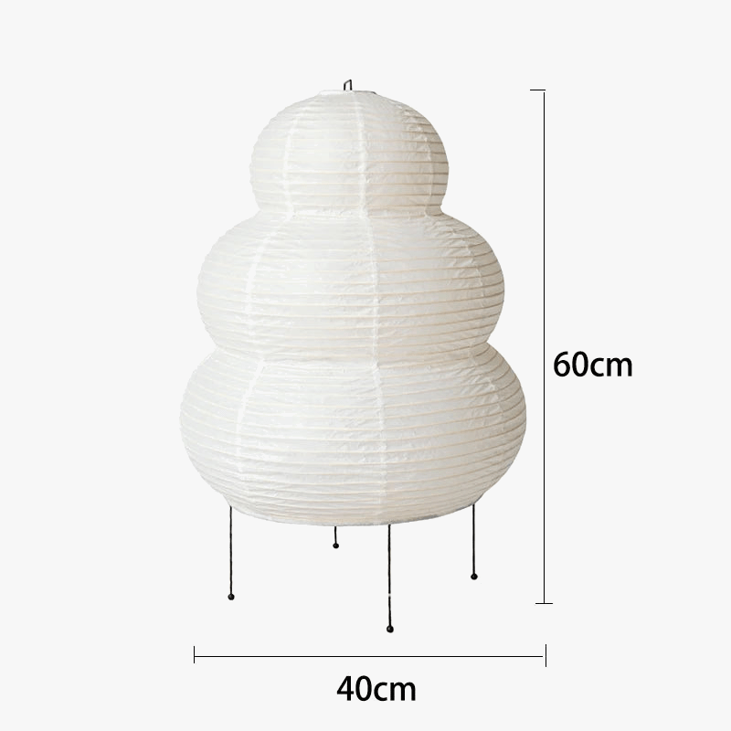 Japanese Style Rice Paper Tripod Table Lamp - Creative Home Decor for Living Room, Study, and Bedroom - E27 Bulb Norenza