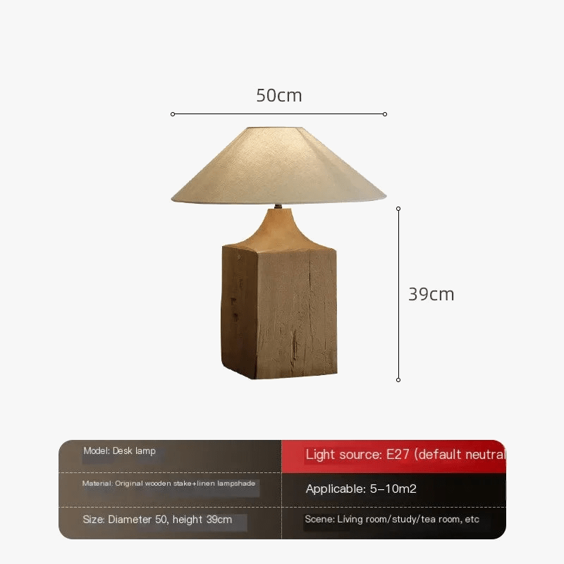 Japanese Wabi-Sabi Luxury Zen Retro Table Lamp Norenza