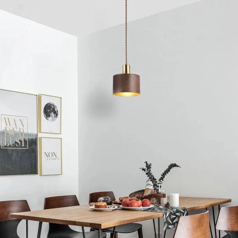 Japanese Wabi-Sabi Nightstand Lamp in Iron and Wood Norenza