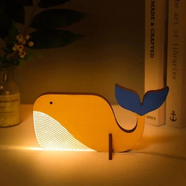 Kids' Animal Nightstand Lamp Whale Norenza