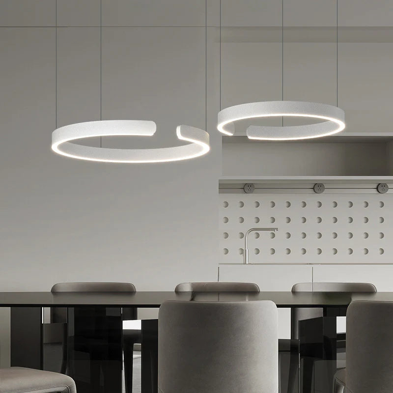 Adjustable Nordic LED Ring Suspension Light for Dining Room, Living Room, Kitchen, and Home Décor