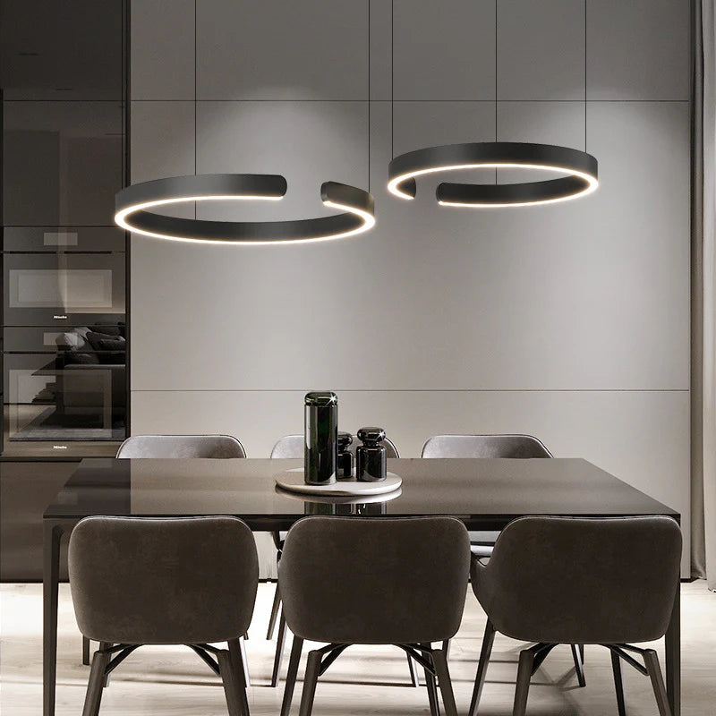 Adjustable Nordic LED Ring Suspension Light for Dining Room, Living Room, Kitchen, and Home Décor