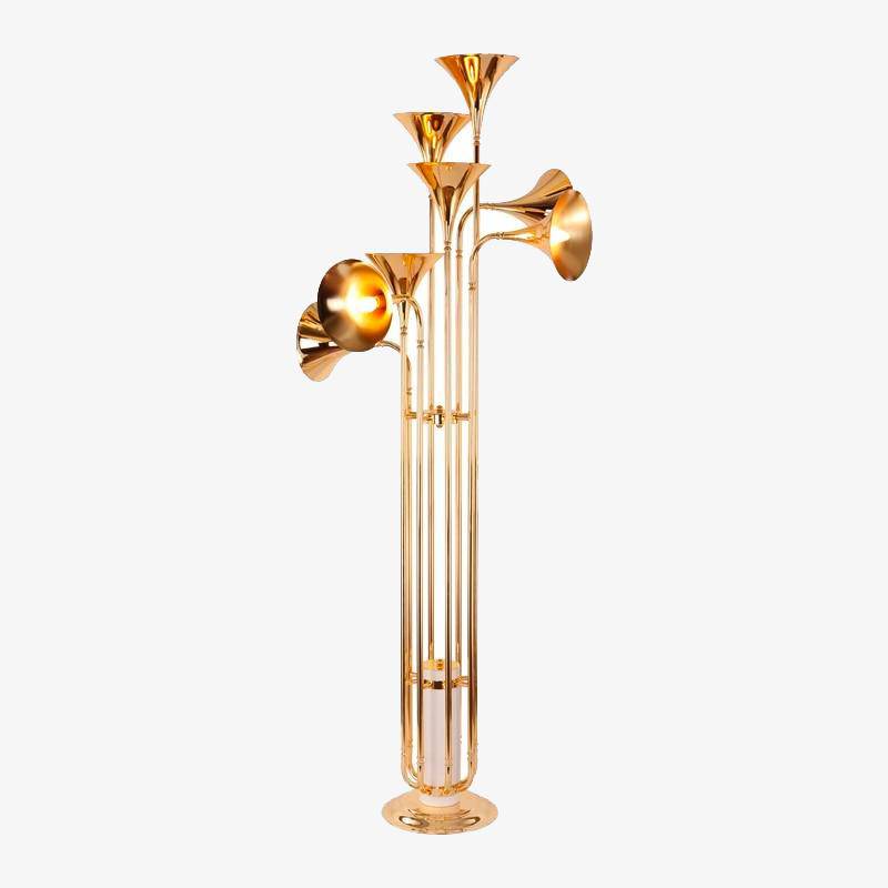 Modern Gold LED Floor Lamp for Living Room