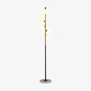 Modern Gold LED Floor Lamp with Glass Sphere