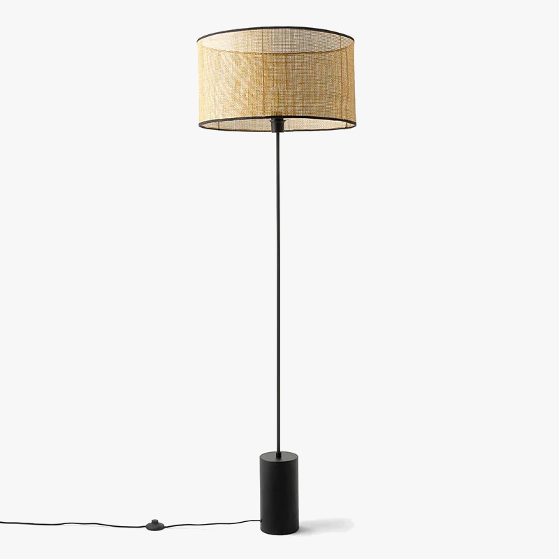 Creative Woven Rattan Floor Lamp for Rustic Interior