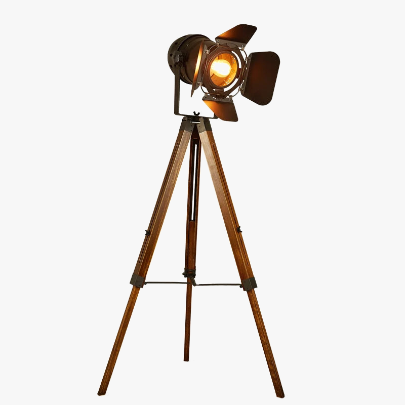 Rustic Vintage Industrial Floor Lamp for Living Room & Office