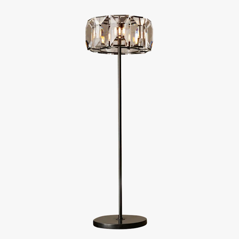 Vintage Crystal LED Floor Lamp with Dimmable Brightness
