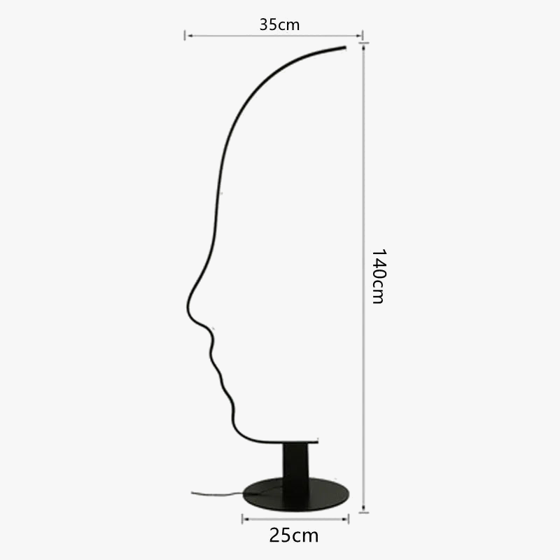 Human Face Nordic LED Floor Lamp