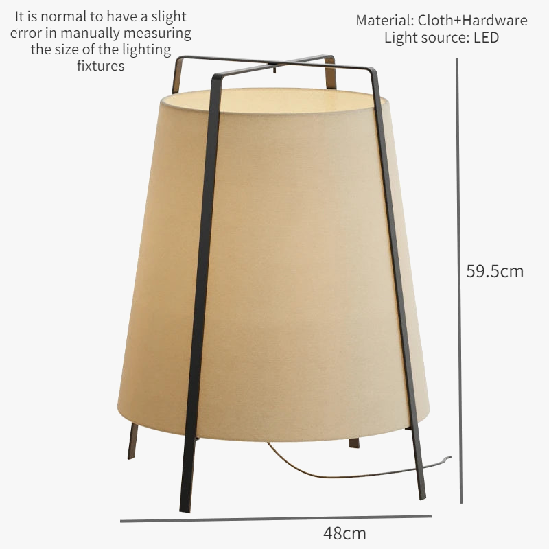 Nordic Minimalist Floor Lamp with Creative Fabric Shade