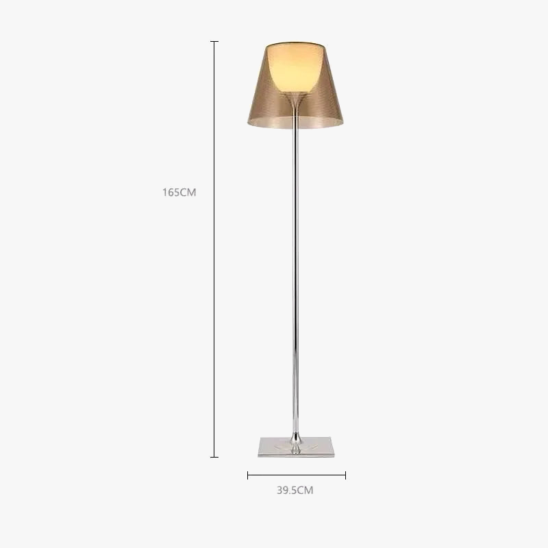 Modern Stainless Steel Floor Lamp with LED Acrylic Shade
