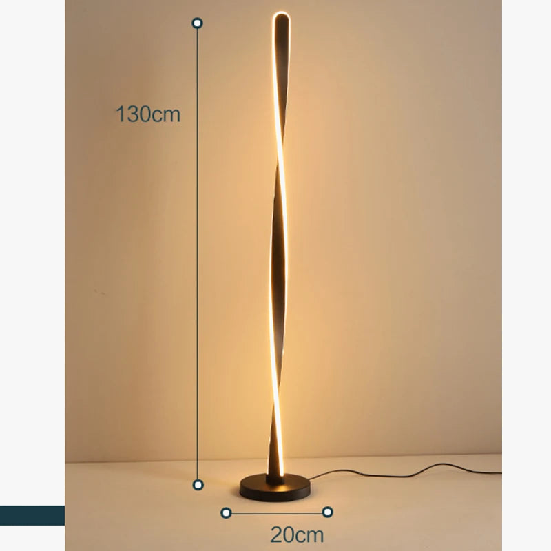 Modern Aluminum Floor Lamp with Dimmable Brightness for Home Decor